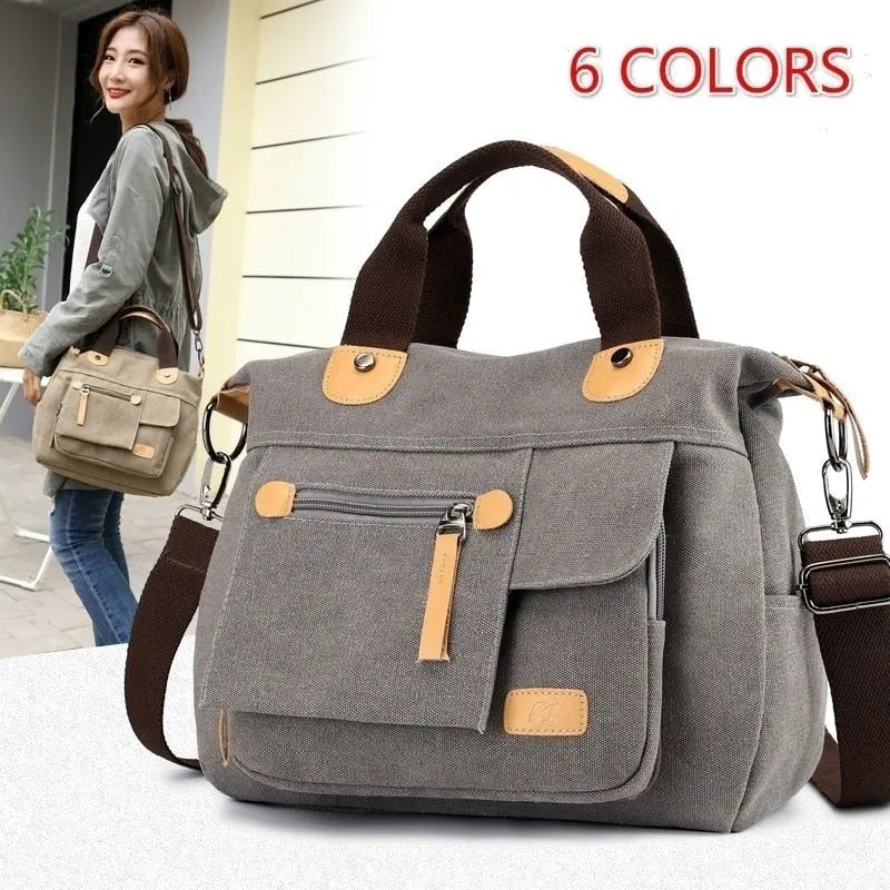 Casual Tote Women's Handbag Shoulder Handbags Canvas Large Capacity - Puck's