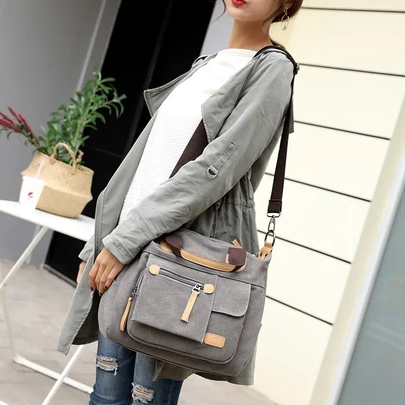 Casual Tote Women's Handbag Shoulder Handbags Canvas Large Capacity - Puck's