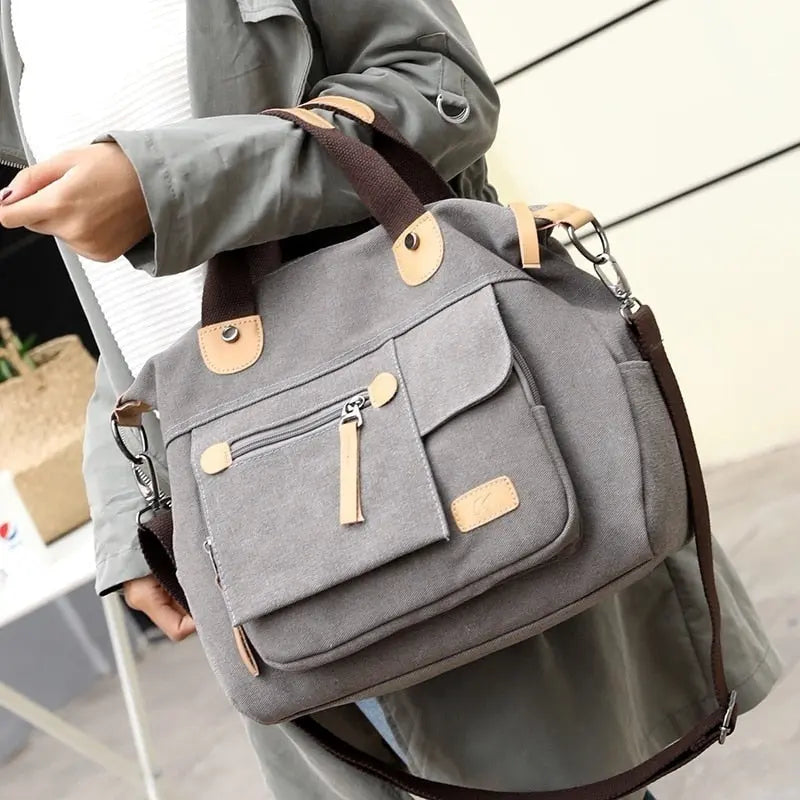 Casual Tote Women's Handbag Shoulder Handbags Canvas Large Capacity - Puck's