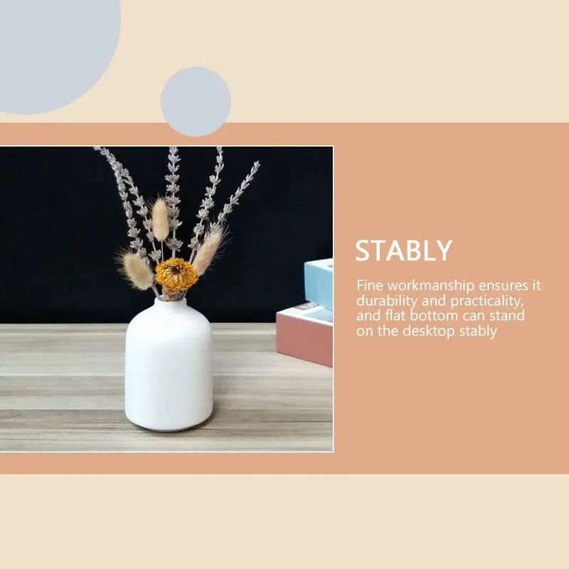Ceramic Flower Vase Zen Style Vase Desktop Ceramic Vase Decor Flower Vase - Puck's
