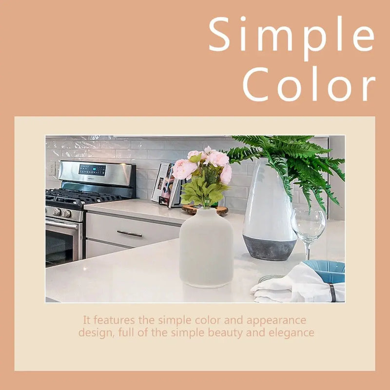 Ceramic Flower Vase Zen Style Vase Desktop Ceramic Vase Decor Flower Vase - Puck's