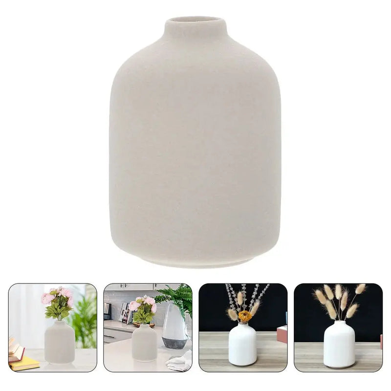 Ceramic Flower Vase Zen Style Vase Desktop Ceramic Vase Decor Flower Vase - Puck's