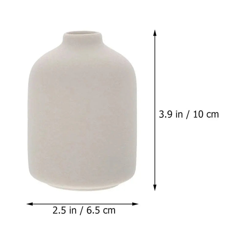 Ceramic Flower Vase Zen Style Vase Desktop Ceramic Vase Decor Flower Vase - Puck's