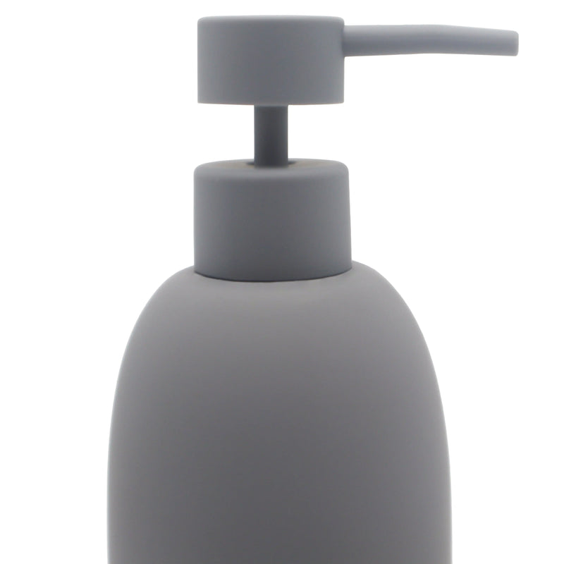 Ceramic Stoneware Bath Accessories 3-Piece Set, Grey - Puck's