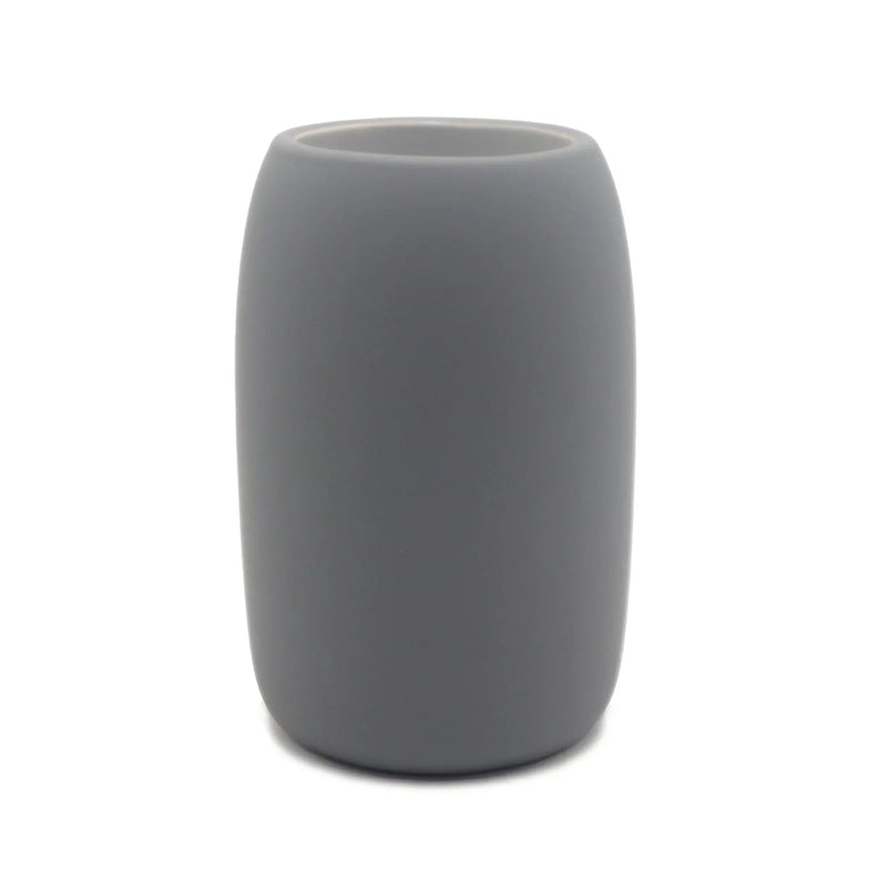 Ceramic Stoneware Bath Accessories 3-Piece Set, Grey - Puck's