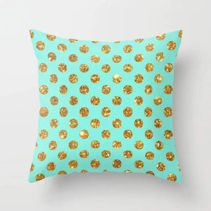 Chic Gold Glitter Polka Dots Pattern Cushion/Pillow - Puck's