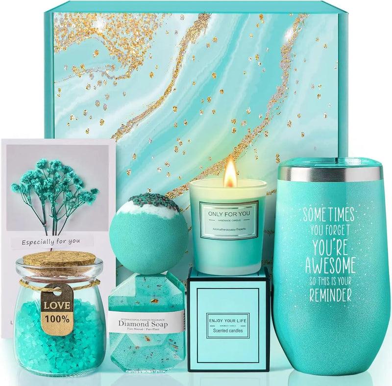 Christmas Gifts for Women, Mom, Wife, Girlfriend, Sister, Best Friend, Her - Happy Birthday, Valentine'S Day, Mothers Day Gifts - Gardenia Inspirational Self-Care Spa Gift Basket Set, Thank You Gifts - Puck's