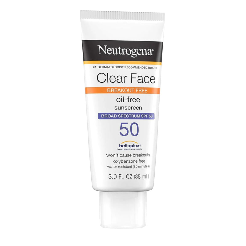 Clear Face Liquid Lotion Sunscreen for Acne-Prone Skin, Broad Spectrum SPF 50 UVA/UVB Protection, Oil-, Fragrance- & Oxybenzone-Free Facial Sunscreen, Non-Comedogenic, 3 Fl. Oz (Pack of 3) - Puck's