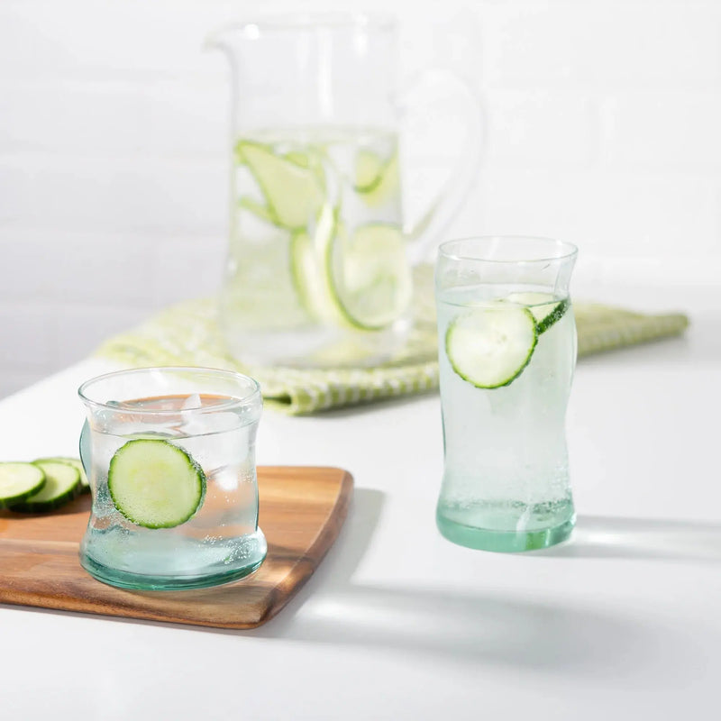 Clear Green Glassware, 14.9 Oz - Puck's