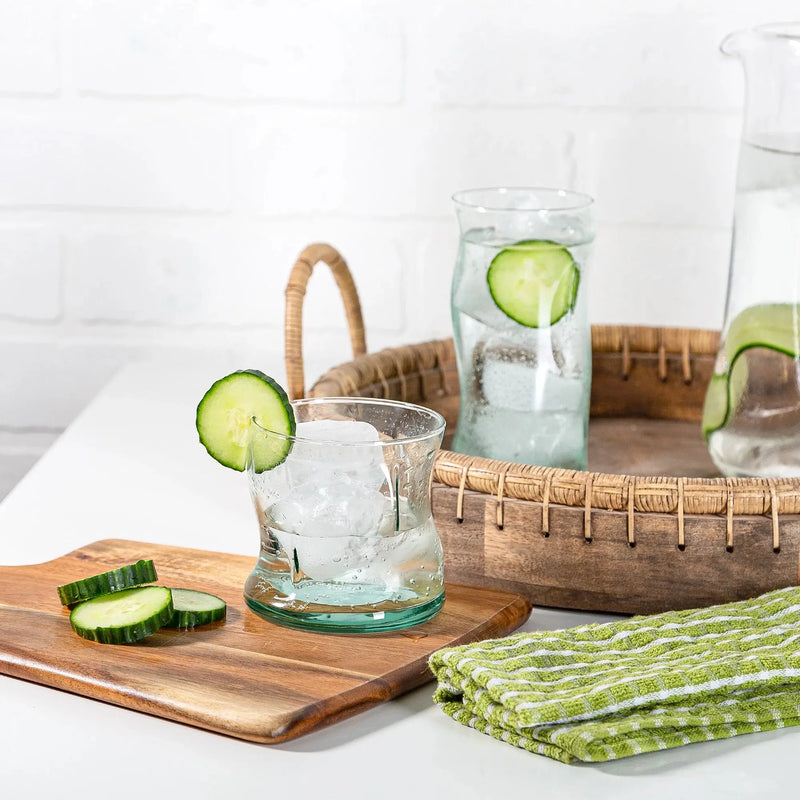 Clear Green Glassware, 14.9 Oz - Puck's