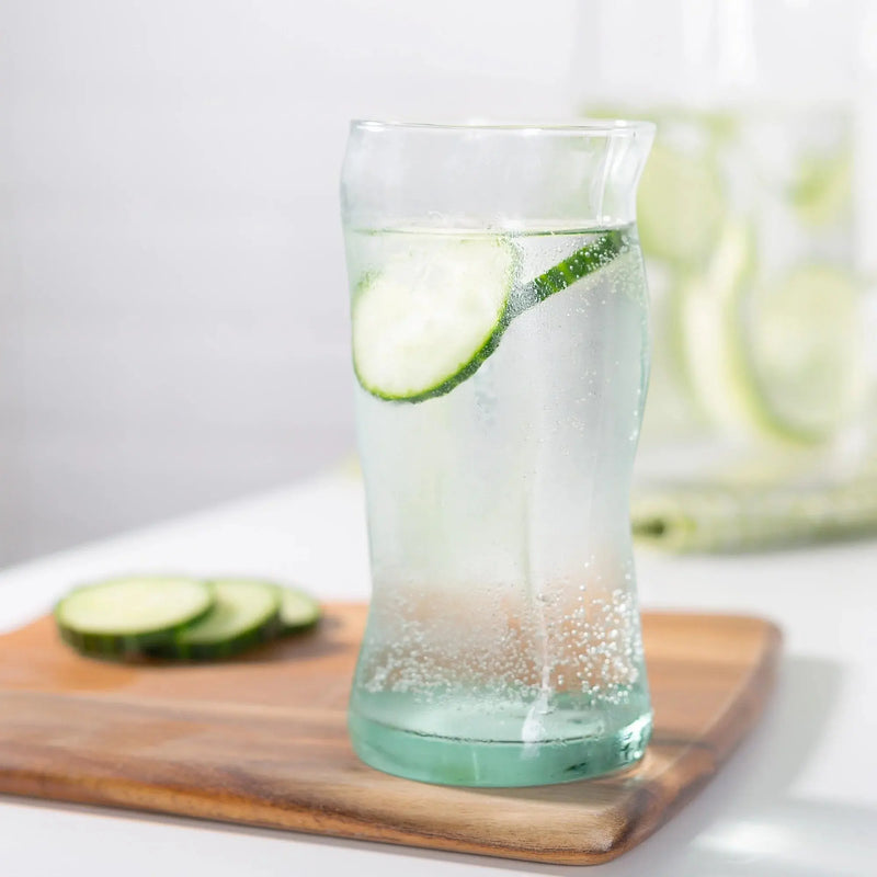 Clear Green Glassware, 14.9 Oz - Puck's