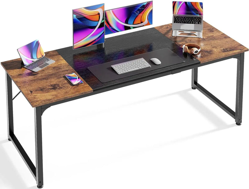 Computer Desk, 63 Inch Office Desk, Gaming Desk with Storage, Writing Desk Work - Puck's