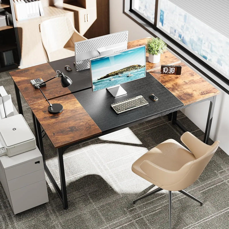 Computer Desk, 63 Inch Office Desk, Gaming Desk with Storage, Writing Desk Work - Puck's