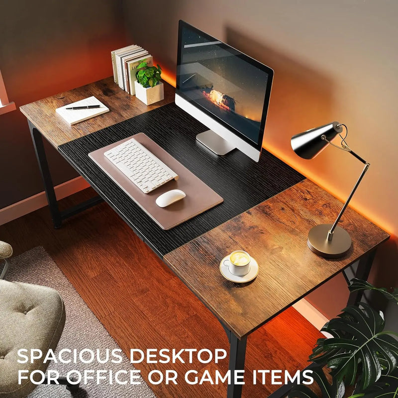 Computer Desk, 63 Inch Office Desk, Gaming Desk with Storage, Writing Desk Work - Puck's