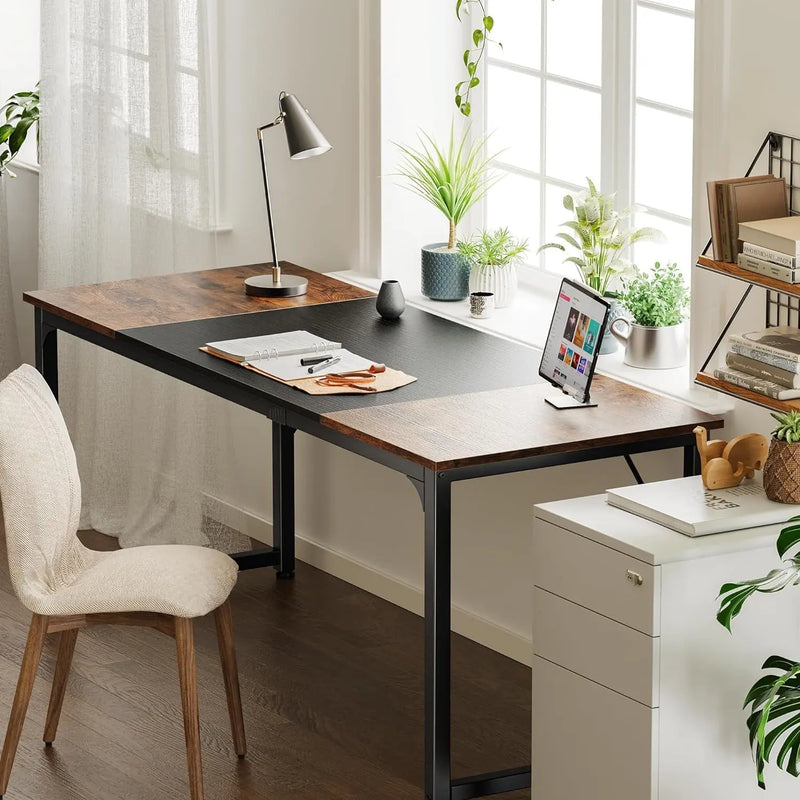 Computer Desk, 63 Inch Office Desk, Gaming Desk with Storage, Writing Desk Work - Puck's