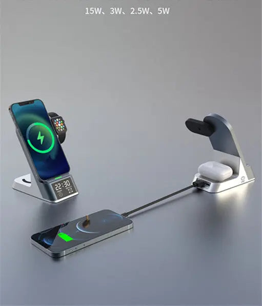 Creative Multifunctional Wireless Charging With Alarm Clock - Puck's
