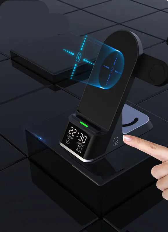 Creative Multifunctional Wireless Charging With Alarm Clock - Puck's