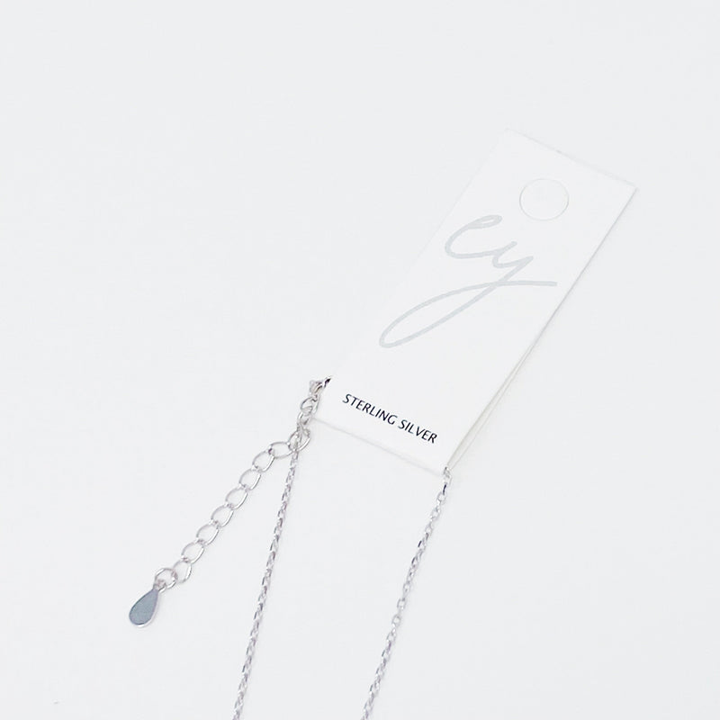 Double Stone Pendant Sterling Silver Necklace - Puck's