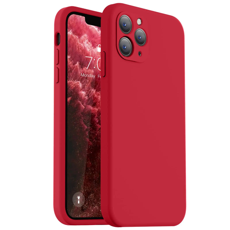Vooii Compatible with iPhone 11 Case, Upgraded Liquid Silicone with [Flat Edges] [Camera Protection] [Soft Anti-Scratch Microfiber Lining] Phone Case for iPhone 11 6.1 inch - Black - Puck's