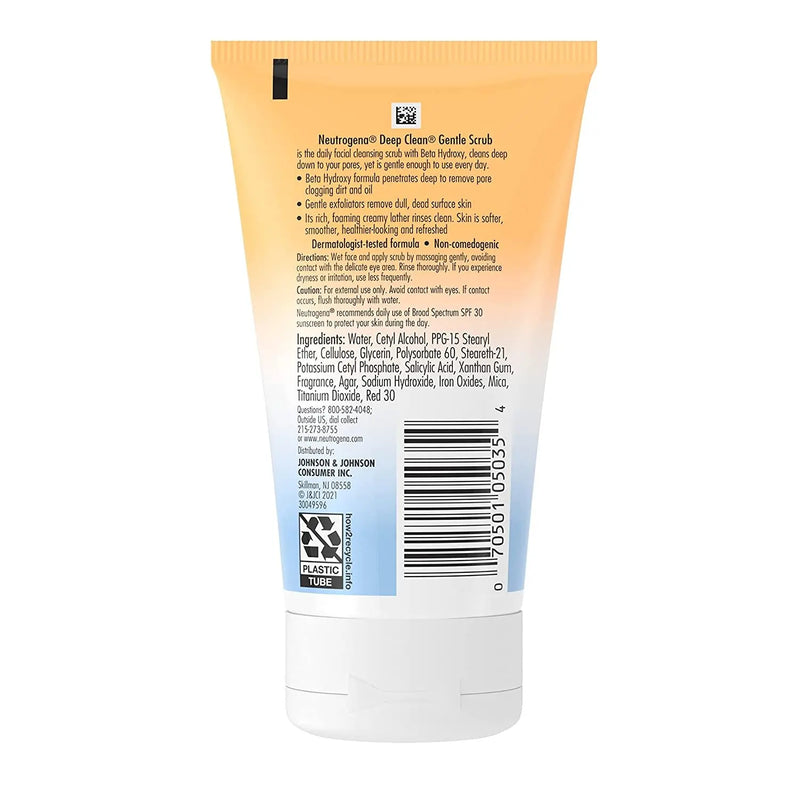 Deep Clean Gentle Daily Facial Scrub, Oil-Free Cleanser, 4.2 Fl Oz - Puck's
