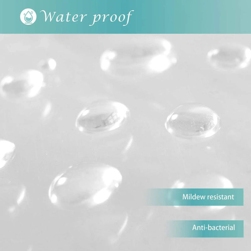 Deluxe Clear 100%  Waterproof Mildew-Free Shower Curtain 70X72" - Puck's