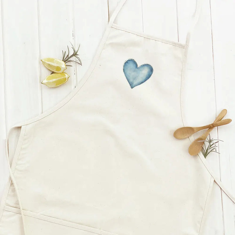 Denim Heart - Valentine's Day Women's Apron - Puck's
