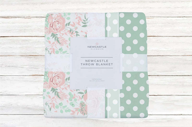 Desert Rose and Jade Polka Dot Cotton Muslin Throw Blanket - Puck's