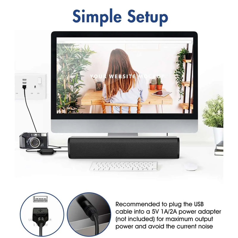 Desktop PC Portable Soundbar Speaker - Puck's