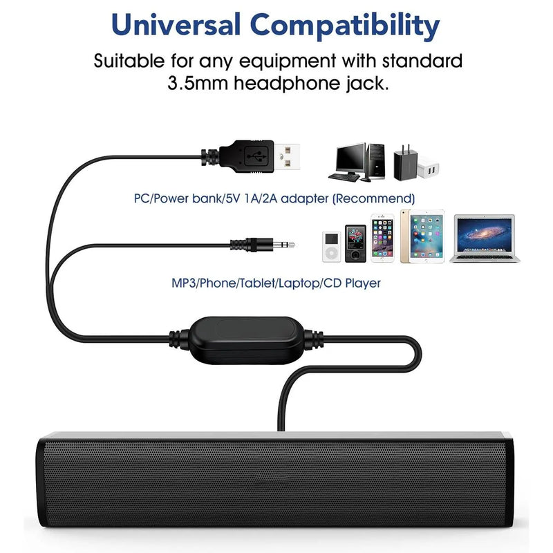 Desktop PC Portable Soundbar Speaker - Puck's