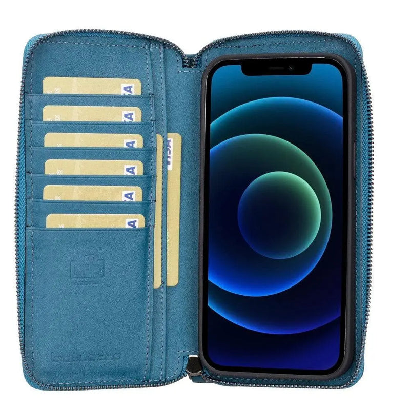 Detachable Leather Zipper Wallet Cases for Apple iPhone 13 Series - Puck's