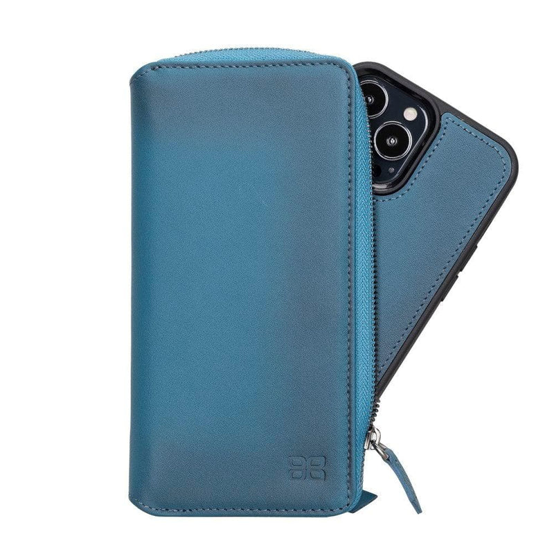 Detachable Leather Zipper Wallet Cases for Apple iPhone 13 Series - Puck's