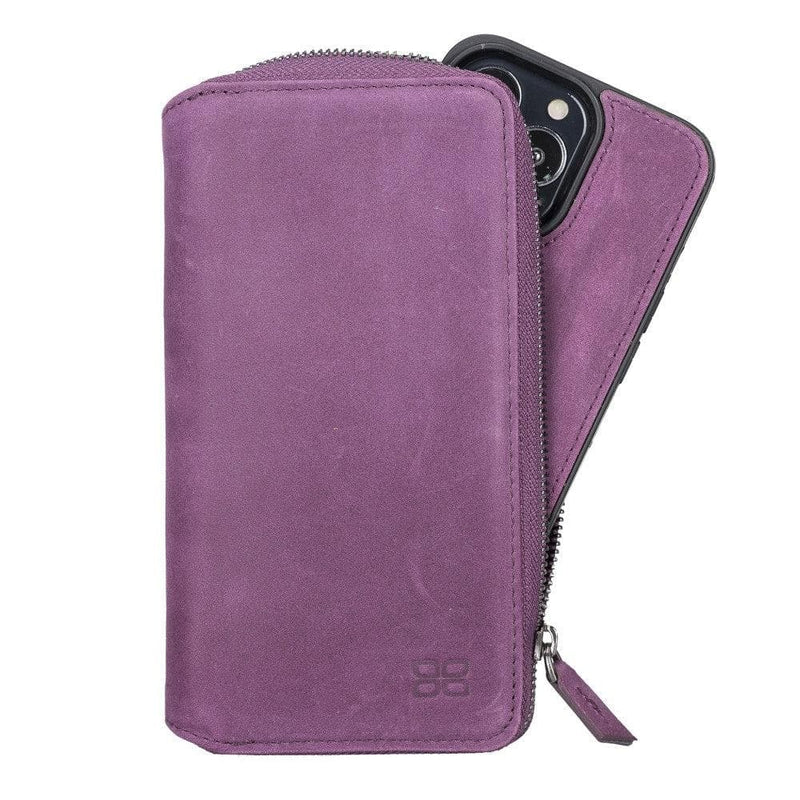 Detachable Leather Zipper Wallet Cases for Apple iPhone 13 Series - Puck's
