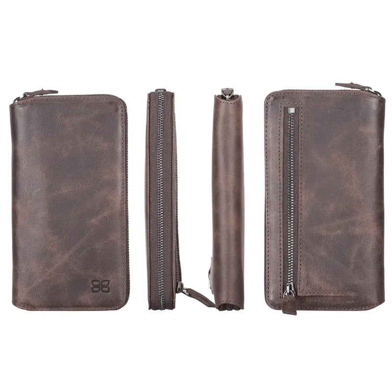 Detachable Leather Zipper Wallet Cases for Apple iPhone 13 Series - Puck's