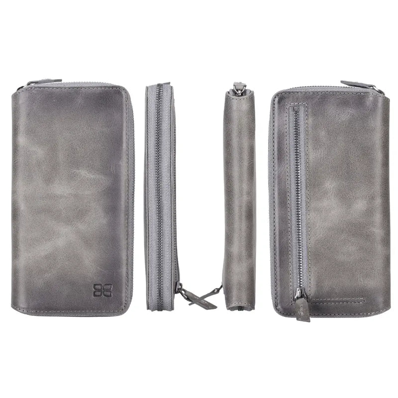 Detachable Leather Zipper Wallet Cases for Apple iPhone 13 Series - Puck's