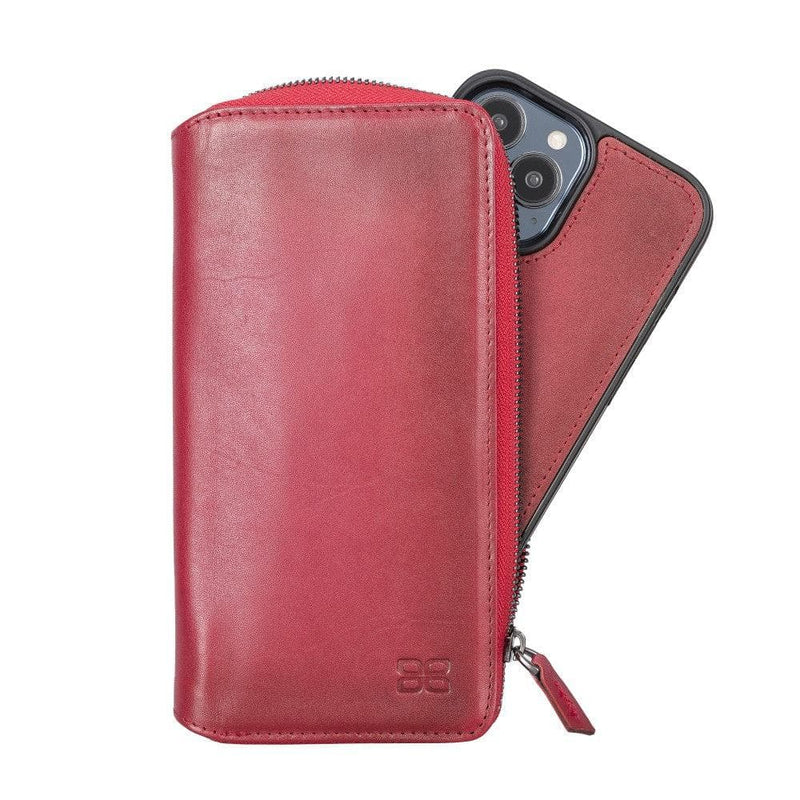 Detachable Leather Zipper Wallet Cases for Apple iPhone 13 Series - Puck's