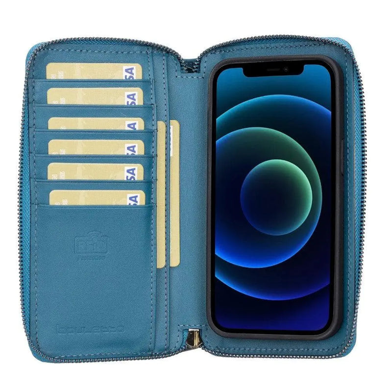 Detachable Leather Zipper Wallet Cases for Apple iPhone 13 Series - Puck's