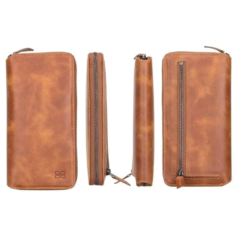 Detachable Leather Zipper Wallet Cases for Apple iPhone 13 Series - Puck's