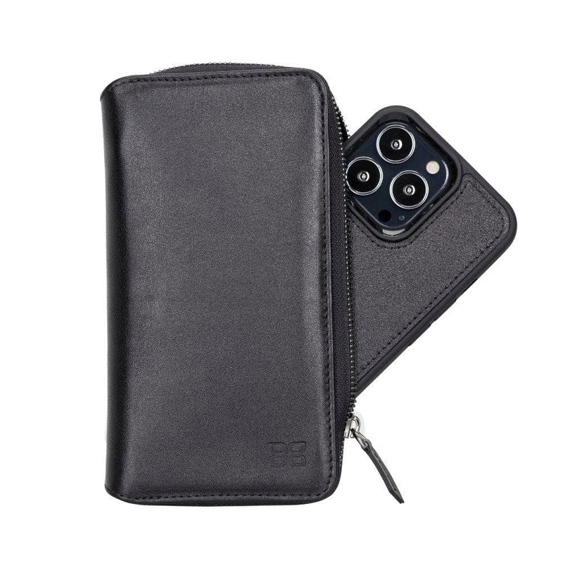 Detachable Leather Zipper Wallet Cases for Apple iPhone 13 Series - Puck's