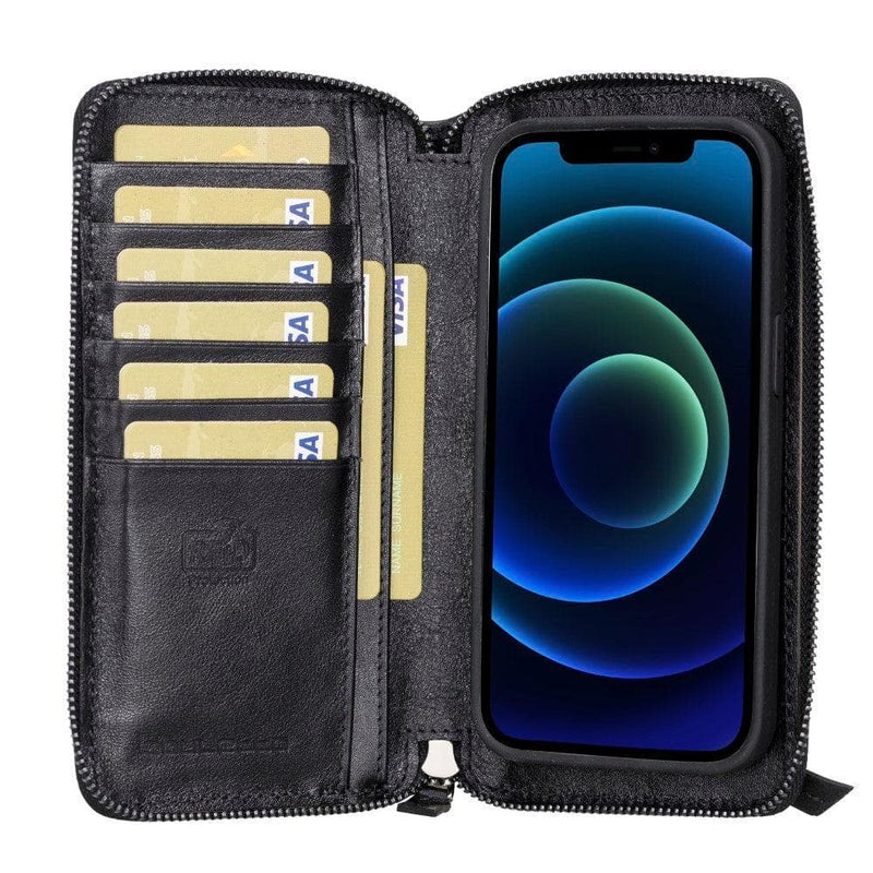 Detachable Leather Zipper Wallet Cases for Apple iPhone 13 Series - Puck's