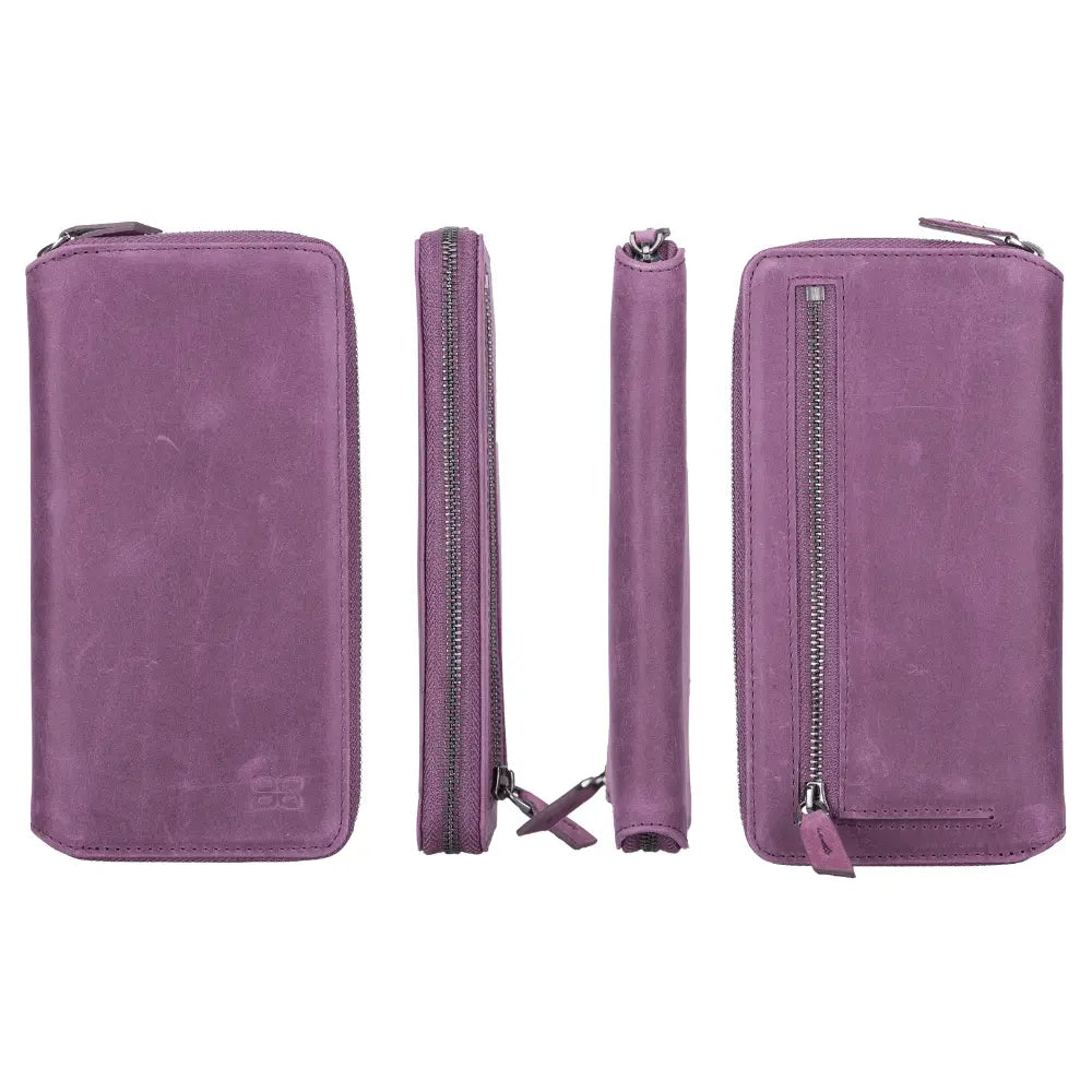 Detachable Leather Zipper Wallet Cases for Apple iPhone 13 Series - Puck's
