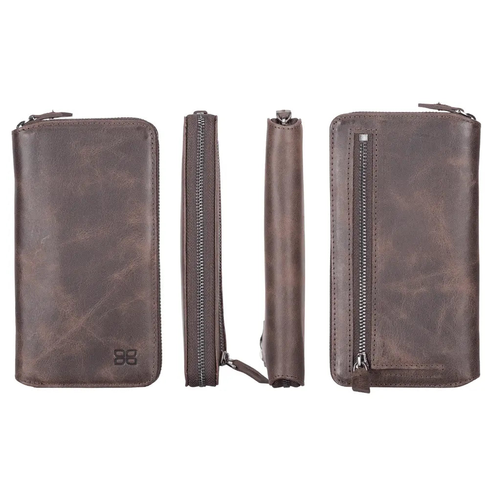 Detachable Leather Zipper Wallet Cases for Apple iPhone 13 Series - Puck's