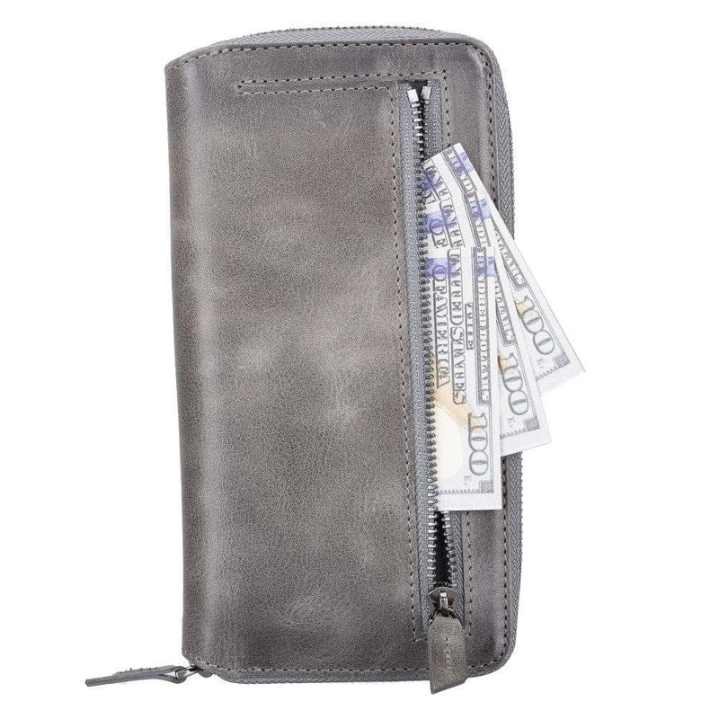 Detachable Leather Zipper Wallet Cases for Apple iPhone 13 Series - Puck's