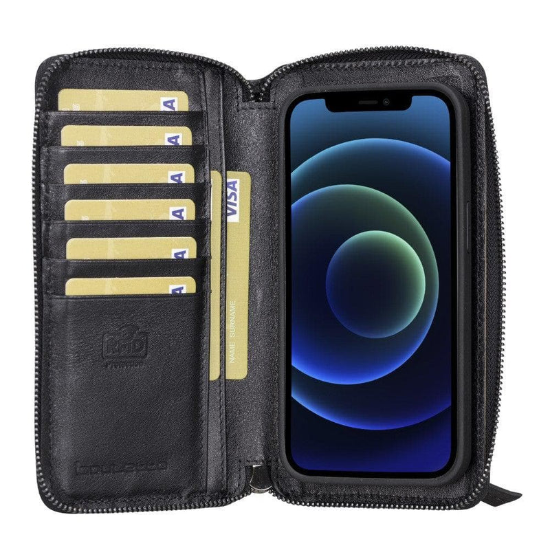 Detachable Leather Zipper Wallet Cases for Apple iPhone 13 Series - Puck's