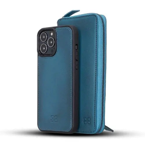 Detachable Leather Zipper Wallet Cases for Apple iPhone 13 Series - Puck's