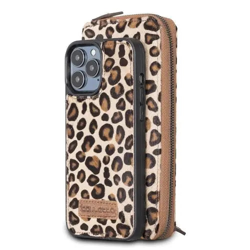 Detachable Leather Zipper Wallet Cases for Apple iPhone 13 Series - Puck's