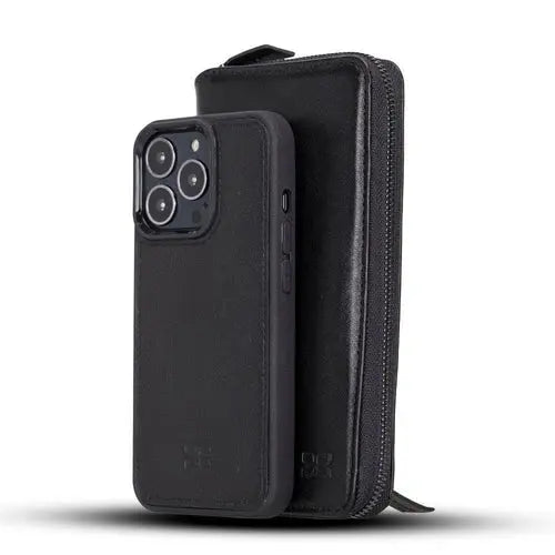 Detachable Leather Zipper Wallet Cases for Apple iPhone 13 Series - Puck's
