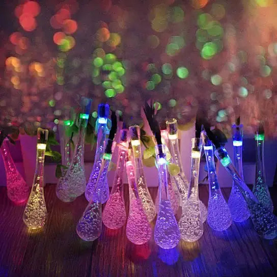 Dew Droplets 20 LED Solar Lights Falling Like Dew - Puck's