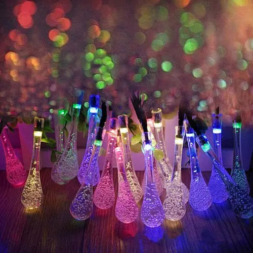 Dew Droplets 20 LED Solar Lights Falling Like Dew - Puck's