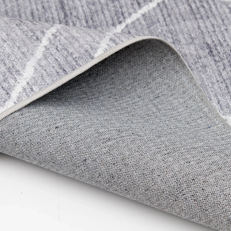Diamond Machine Washable Indoor Area Rug, Gray, 5'X7' - Puck's