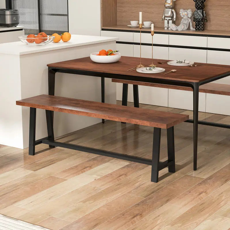 Dining Bench 2/3 Person Entryway Shoe Bench with Metal Frame - Puck's